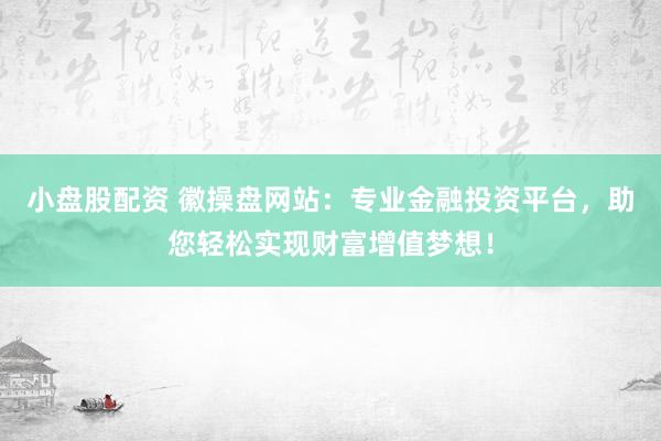 小盘股配资 徽操盘网站：专业金融投资平台，助您轻松实现财富增值梦想！